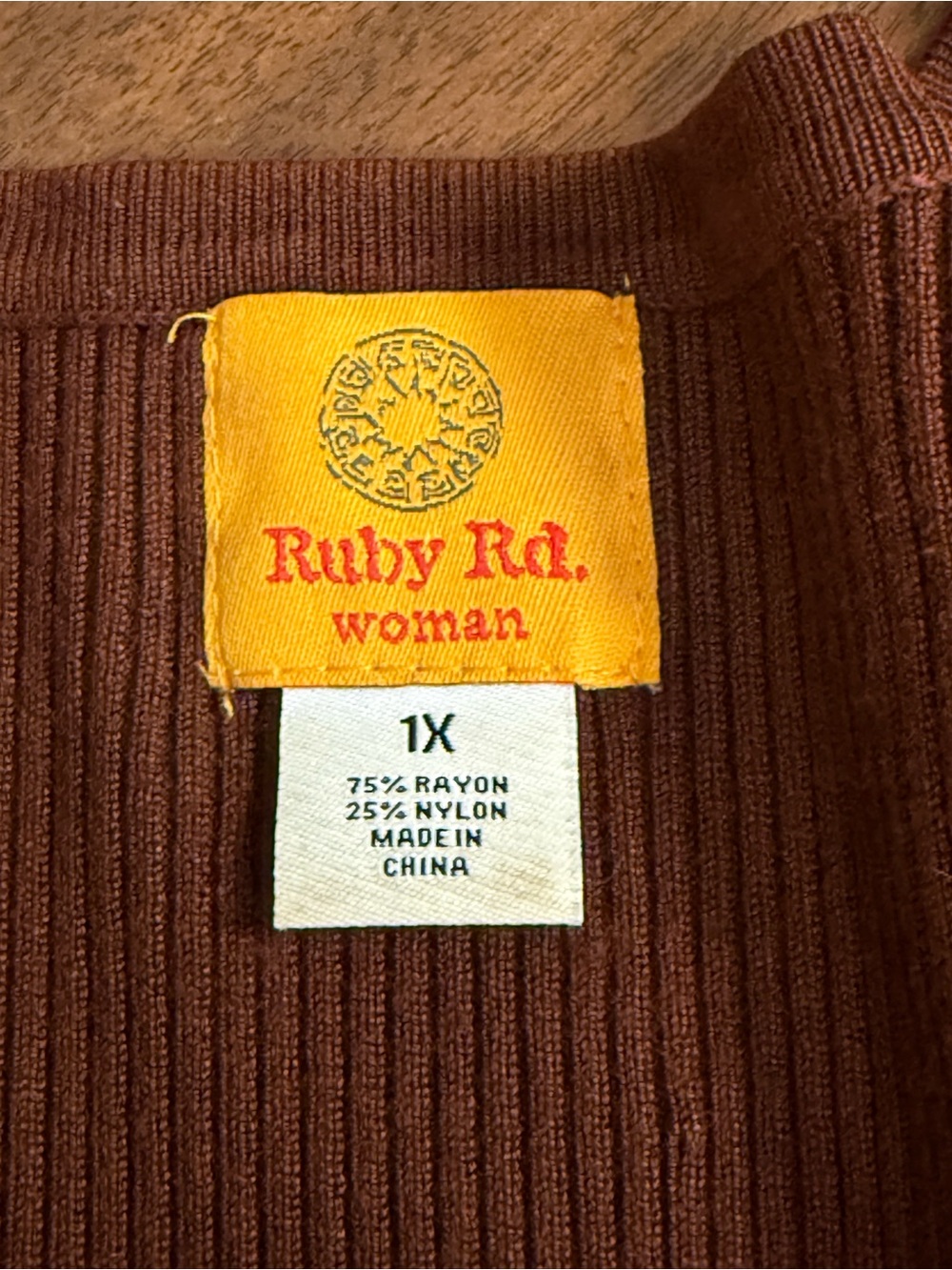 Ruby Rd Brown Embellished Fringe Tank 1X Boho Western Festival Chic Top - Picture 9 of 11